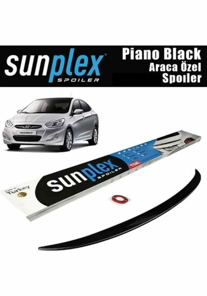 Hyundai Accent Blue Spoiler Piano Black 2011-2018 arası modellere uyumlu Sunplex ürün görseli 1