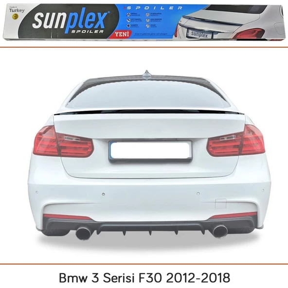 Bmw 3 serisi F30 Spoiler Piano Black 2012-2018 arası modellere uyumlu Sunplex ürün görseli 1