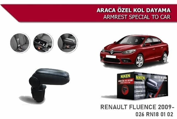Renault Fluence Araca Özel Kol Dayama Kolçak Niken 2009+ ürün görseli 1
