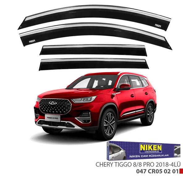 Chery Tiggo 8/8 Pro Kromlu Cam Rüzgarlığı Niken 2018+ sonrası uyumlu ürün görseli 1