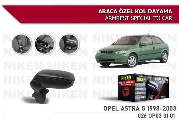 Opel Astra G  Araca Özel Kol Dayama Kolçak 1998-2003 arası Niken ürün görseli 1