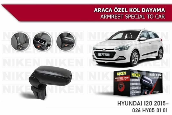 Hyundai i20 Araca Özel Kol Dayama Kolçak 2015 ve sonrası Niken ürün görseli 1