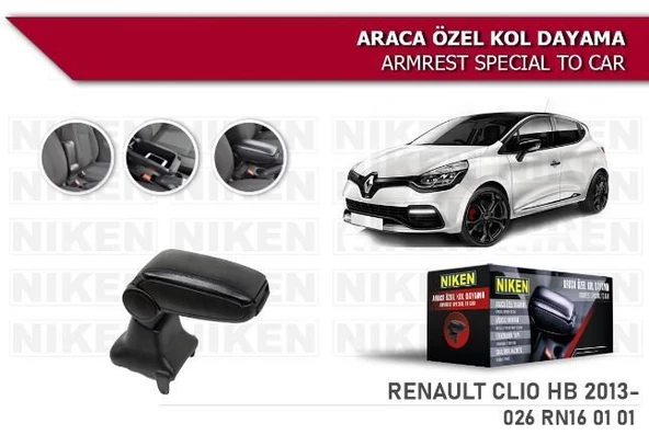 Renault Clio 4 Araca Özel Kol Dayama Kolçak 2012-2019 arası Niken ürün görseli 1