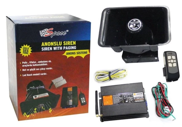Space Mikrofonlu Uzaktan Kumandalı (13 Sesli) Siren -SSSR40 ürün görseli 1