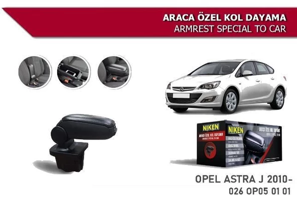 Opel Astra J Araca Özel Kol Dayama Kolçak 2010 ve sonrası Niken ürün görseli 1