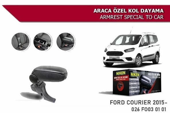 Ford Courier Araca Özel Kol Dayama Kolçak 2014+ Sonrası Niken ürün görseli 1