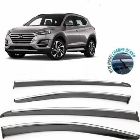 Hyundai Tucson Kromlu Cam Rüzgarlığı 2015-2021 arası Sunplex ürün görseli 1