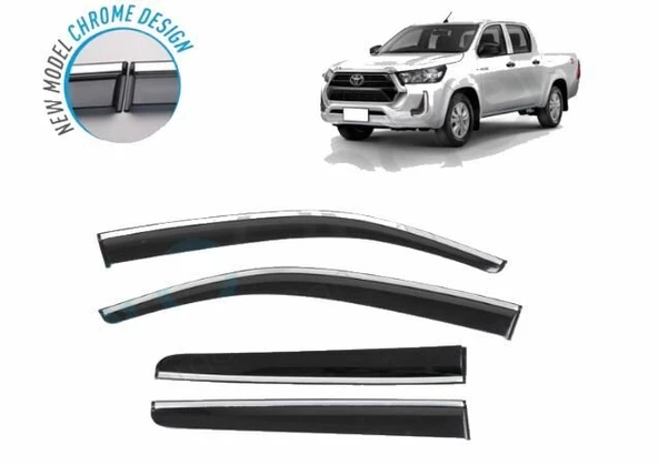 Toyota Hilux Kromlu Cam Rüzgarlığı 2006-2015 arası Sunplex ürün görseli 1