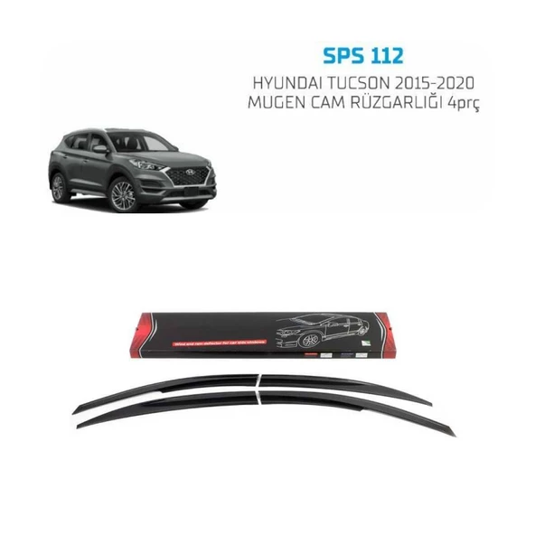 Hyundai Tucson Mugen Cam Rüzgarlığı 2015-2020 arası 4'lü Sunplex ürün görseli 1