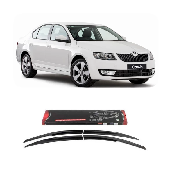 Skoda Octavia Mugen Cam Rüzgarlığı 2013-2020 arası 4'lü Sunplex ürün görseli 1
