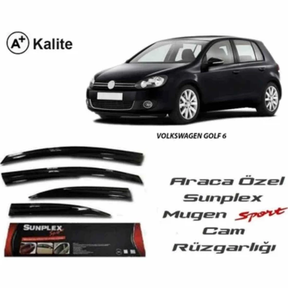 Vw Golf 6 Mugen Cam Rüzgarlığı 2009-2013 arası 4'lü Sunplex ürün görseli 1