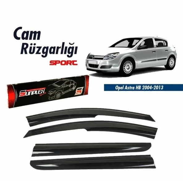 Opel Astra H Mugen Cam Rüzgarlığı 2004-2013 arası 4'lü Sunplex ürün görseli 1