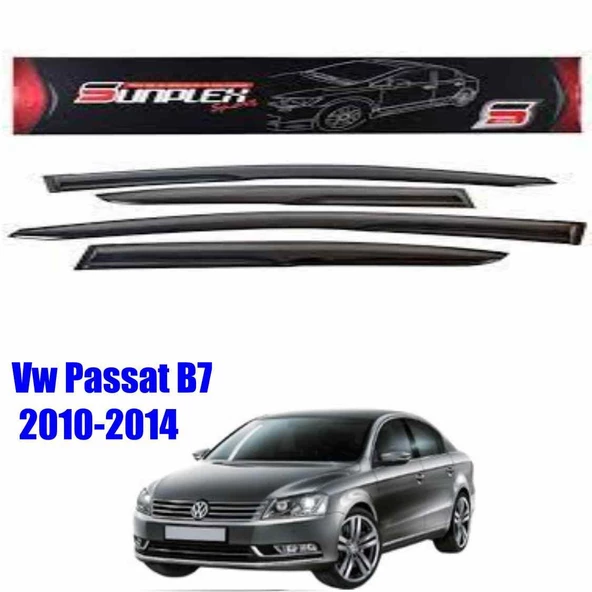 Vw Passat B7 Mugen Cam Rüzgarlığı 2010-2014 arası 4'lü Sunplex ürün görseli 1