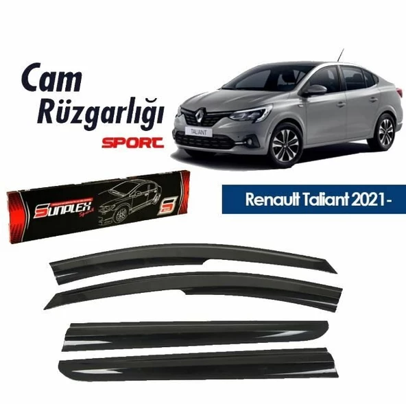 Renault Taliant Mugen Cam Rüzgarlığı 2021 sonrası 4'lü Sunplex ürün görseli 1