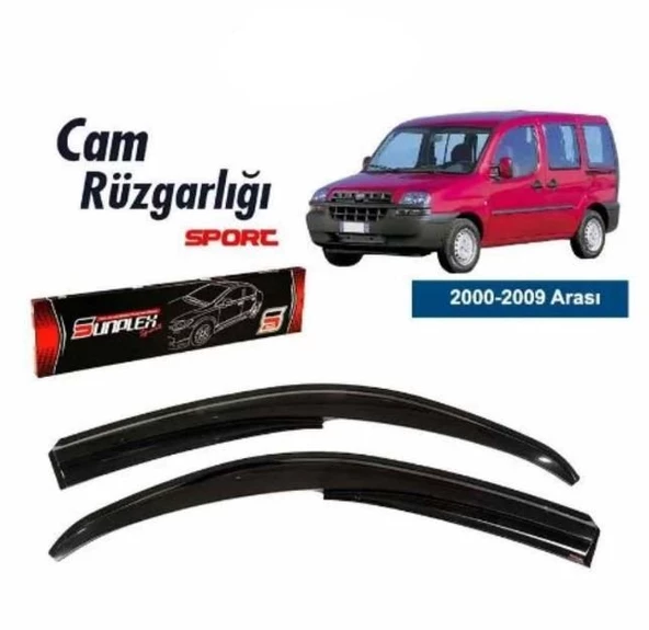 Fiat Doblo 1 Mugen Cam Rüzgarlığı 2000-2009 arası 2'li Sunplex ürün görseli 1