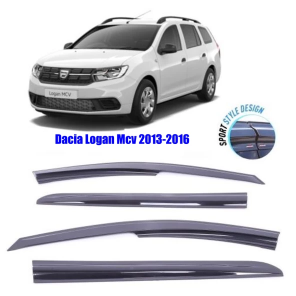 Dacia Logan Mcv Mugen Cam Rüzgarlığı 2013-2019 arası 4'lü Sunplex ürün görseli 1