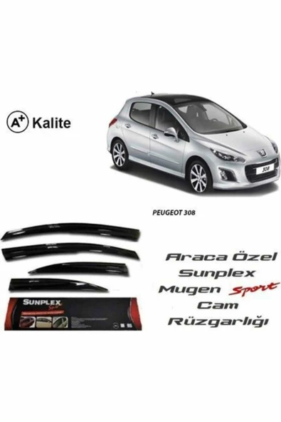 Peugeot 308 Mugen Cam Rüzgarlığı 2000-2014 arası 4'lü Sunplex ürün görseli 1