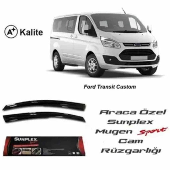 Ford Transit Custom Mugen Cam Rüzgarlığı 2014 sonrası 2'li Sunplex ürün görseli 1