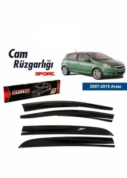 Opel Corsa D Mugen Cam Rüzgarlığı 2007-2014 arası 4'lü Sunplex ürün görseli 1