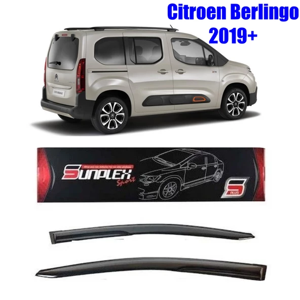 Citroen Berlingo Mugen Cam Rüzgarlığı 2019 sonrası 2'li Sunplex ürün görseli 1