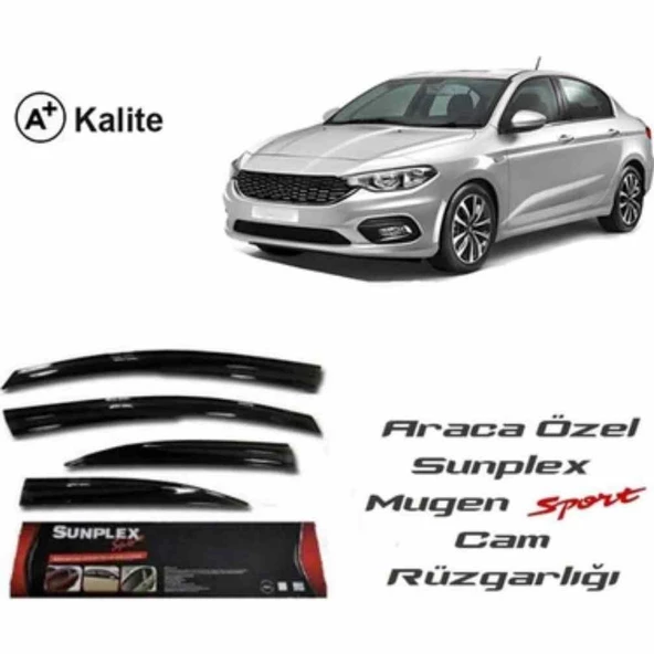 Fiat Egea Mugen Cam Rüzgarlığı 2016 sonrası 4'lü Sunplex ürün görseli 1