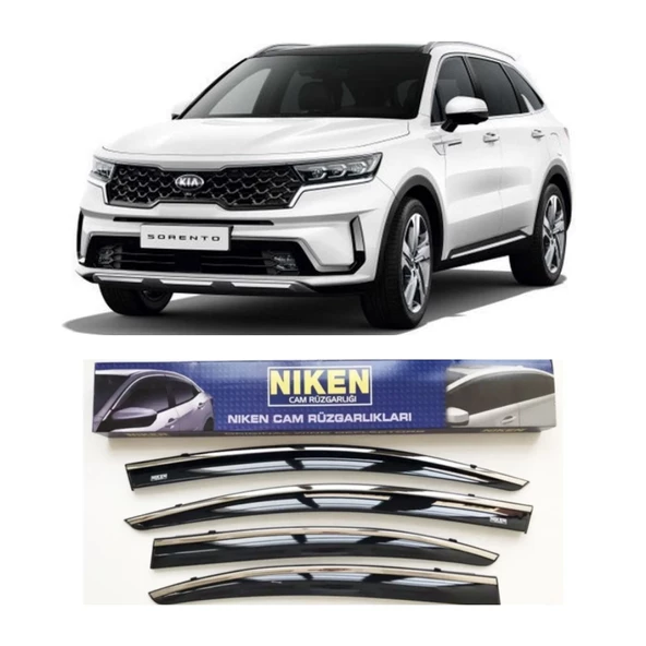 Kia Sorento Kromlu Cam Rüzgarlığı Niken 2021 sonrası uyumlu ürün görseli 1