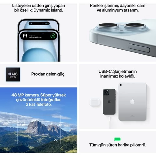 iPhone 15 512 GB Sarı - Resim 7