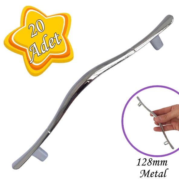 Ördek kulp Krom 128 mm Kulp Mobilya Mutfak Dolabı Çekmece Dolap Kapak Kulpu Kulbu Metal Kulp 20 ADET ürün görseli 1