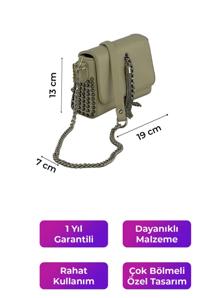 Kriste Bell Kadın Çanta Bej 26367 - Resim 2