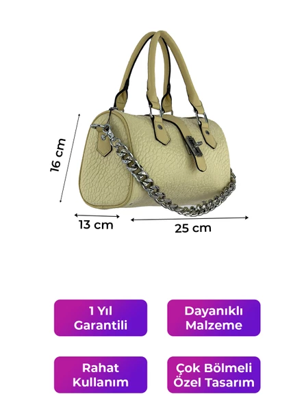 Kriste Bell Kadın Çanta Bej 26456 - Resim 2