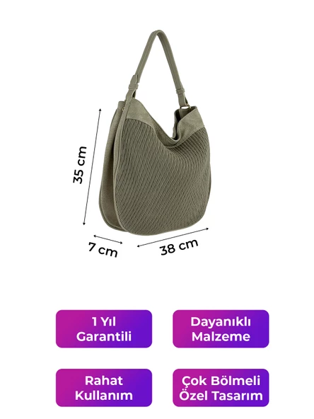 Kriste Bell Kadın Çanta Bej 26420 - Resim 2