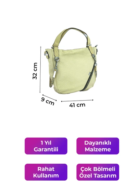 Kriste Bell Kadın Çanta Bej 26459 - Resim 2