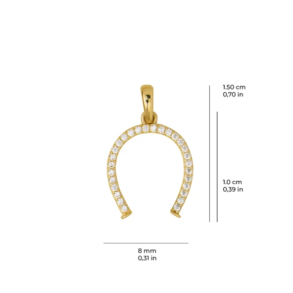 14 Ayar Nal Altın Kolye Ucu 0,95 gr - Resim 2