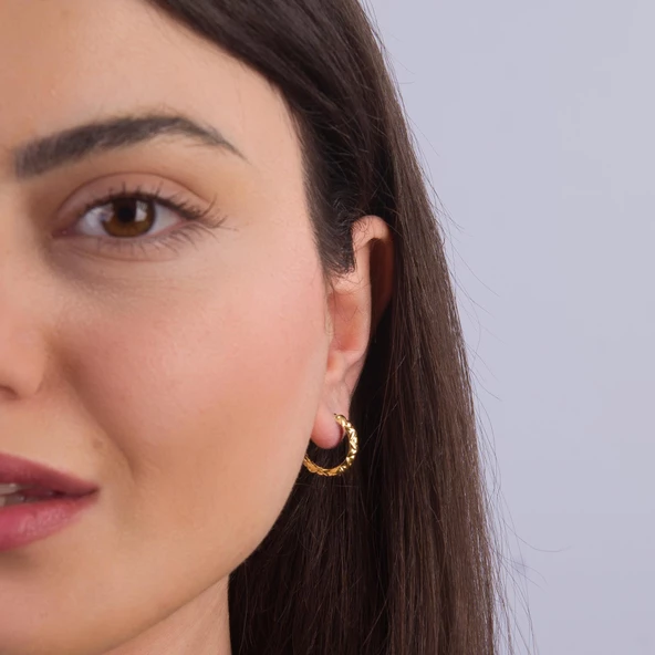 14 Ayar İtalyan Altın Küpe 2,65 gr - Resim 3