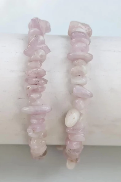 Pembe Kuvars Bileklik Kırıktaş 653-3 - Resim 2