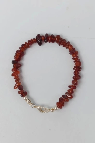 Hezonit Garnet Hessonite Bileklik Kırıktaş 634-3 ürün görseli 1