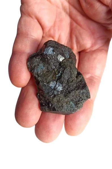 Doğal Larvikite Taşı Küçük Parça Siyah Labradorit 200-2 ürün görseli 1