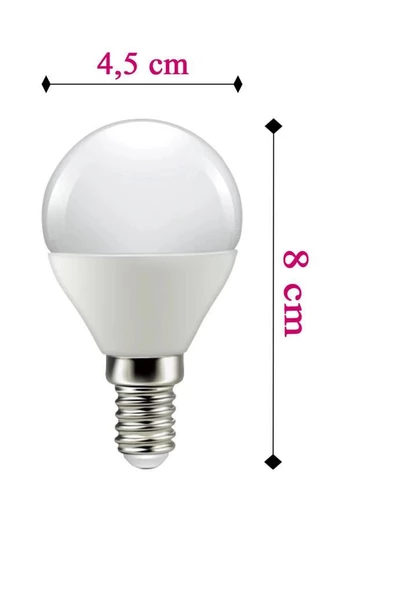 Şahnet 7W Mini Avize Led Ampul Sarı - 3000K E14 (3 Adet) - Resim 2