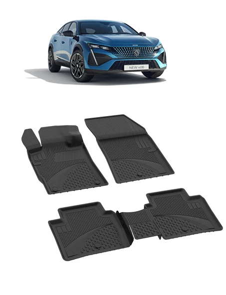 Sahler Peugeot 408 Benzinli 2022+ 4.5 D Sahler Paspas Siyah ürün görseli 1