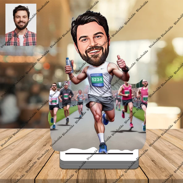 Şampiyon Sporcu 3D Ahşap Biblo,Sevgiliye Hediye,Doğum Günü Hedi ürün görseli 1