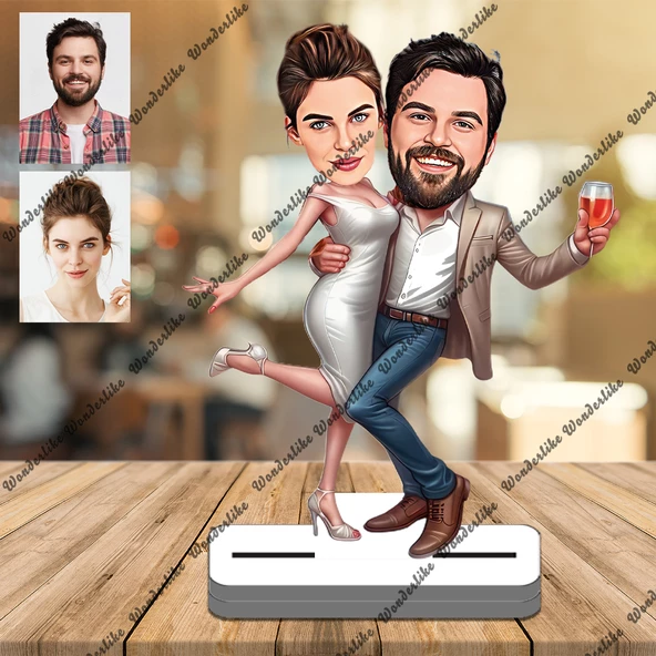 Sevgili Eş 3D Ahşap Biblo,Sevgiliye Hediye,Doğum Günü Hediyesi ürün görseli 1