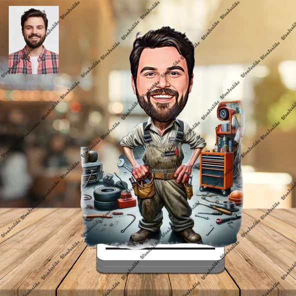 Usta 3D Ahşap Biblo,Sevgiliye Hediye,Doğum Günü Hediyesi ürün görseli 1