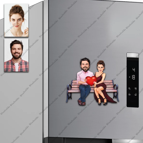 Sevgili Tasarımlı Buzdolabı Magneti/Resim Gönder Magnet Olsun ürün görseli 1