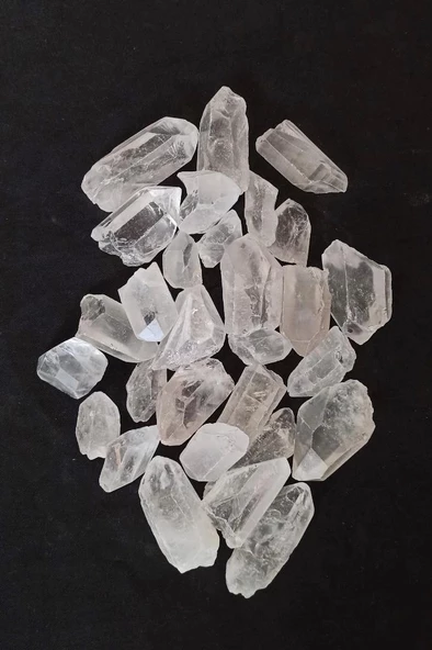 Doğal Kristal Kuvars Piramit Uçlar - 100 Gram - Resim 2