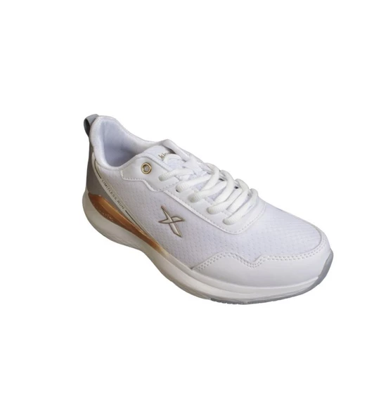 KİNETİX Kadın Gri Beyaz Sneaker Fileli Spor Yürüyüş Ayakkabısı ürün görseli 1