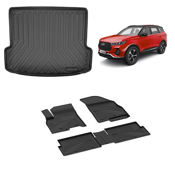 Chery Tiggo 7 Pro Sahler 4.5D Paspas ve Rizline 3D Bagaj Havuzu ürün görseli 1