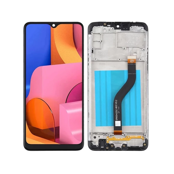 Samsung Galaxy A20s A207F ile Uyumlu Oled Ekran Dokunmatik Çıtalı ürün görseli 1