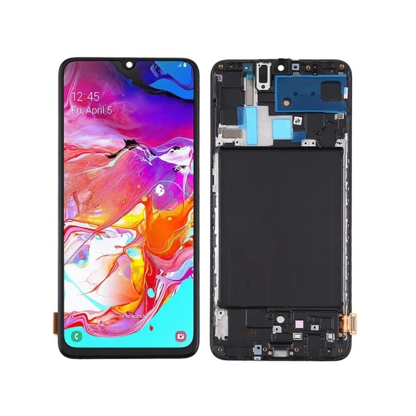 Samsung Galaxy A70 A705F ile Uyumlu Oled Ekran Dokunmatik Çıtalı Tam Ekran ürün görseli 1