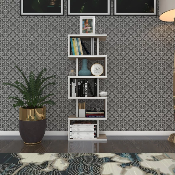 Kenzlife kitaplık raf diba1 crd 129X040x19 banyo kiler ofis (m) ürün görseli 1