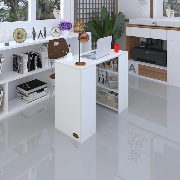 Knmz bilgisayar çalışma masası venüs byz ofis sekreter laptop ürün görseli 1
